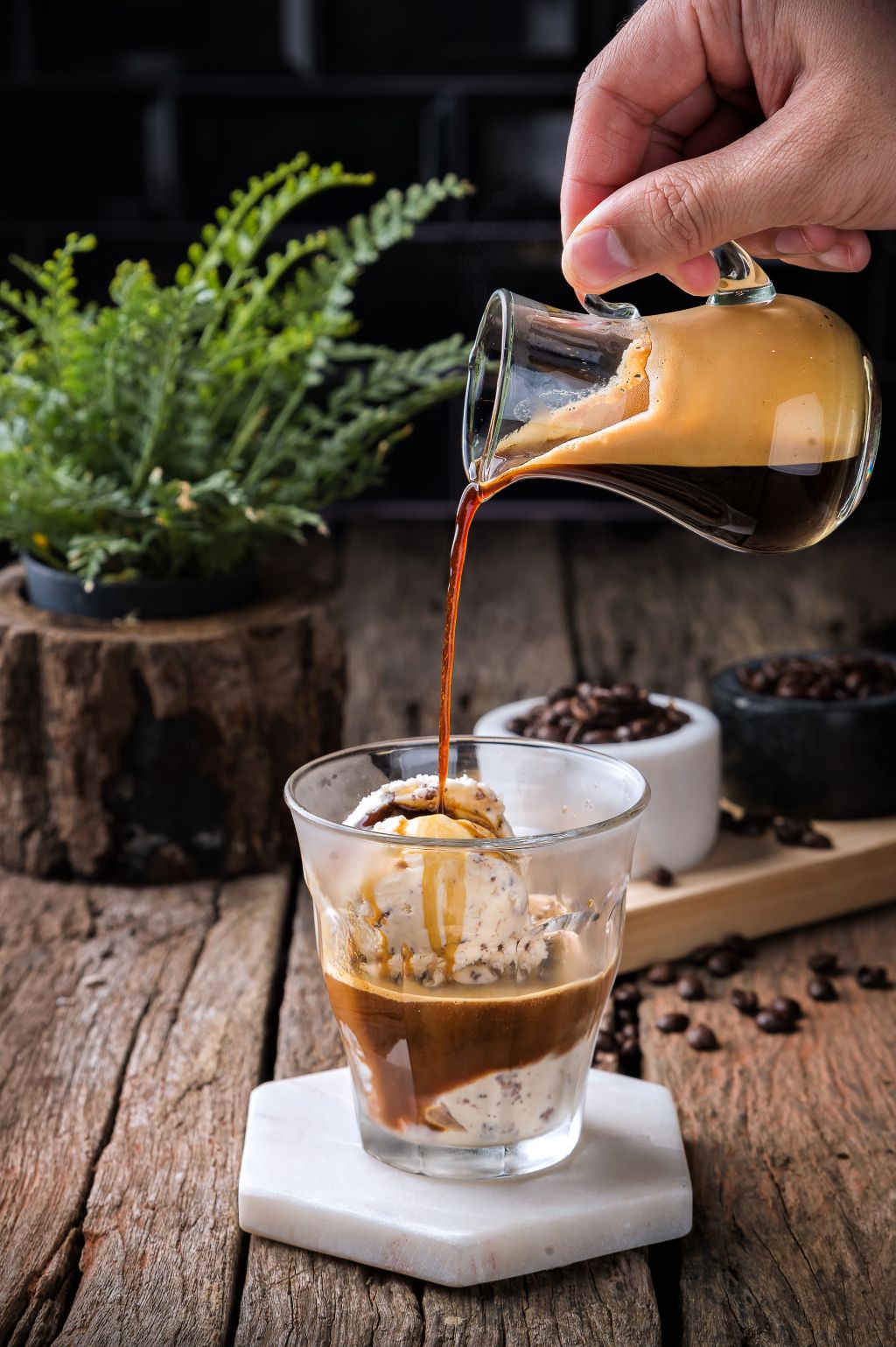 Affogato with Italian Dark Roast Specialty Coffee