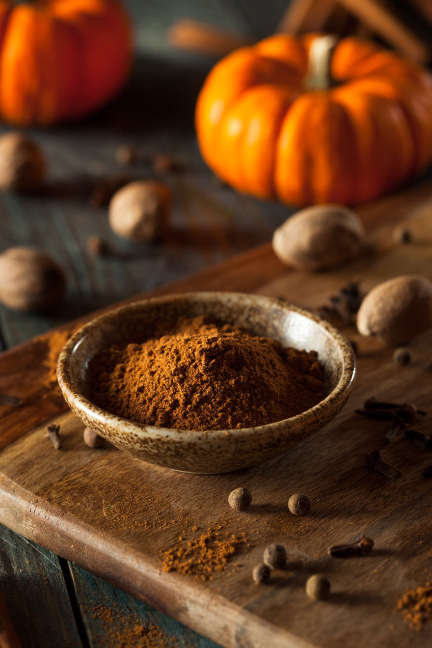 Ground Pumpkin Spice Coffee in a bowl ready to be brewed into the tastiest coffee. Fall vibes coffee.