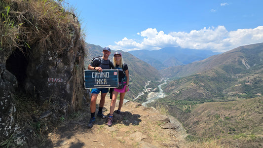 Hiking on an Inca Trail during our Coffee Adventure Hike to Machu Picchu