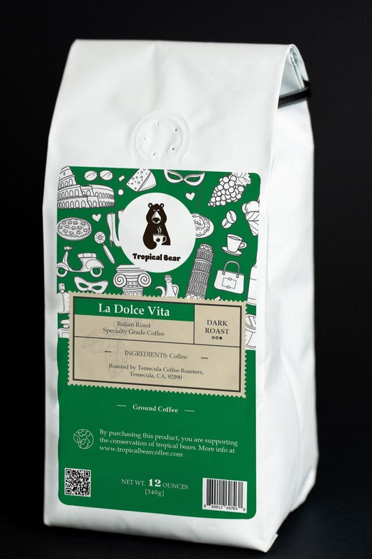 specialty grade coffee Italian dark roast tropical bear coffee