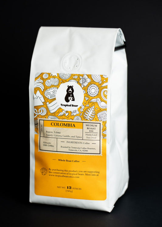 Colombia single origin coffee organic tropical bear 