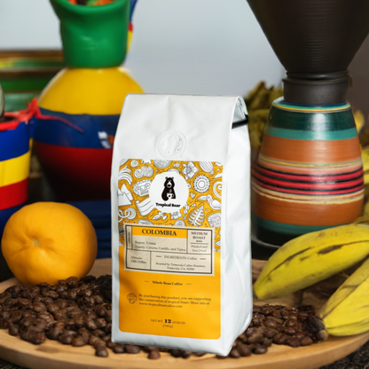 Tropical Bear Coffee Colombia ingle Origin Coffee Bag Specialty Coffee Medium Roasted Coffee Tastiest Coffee