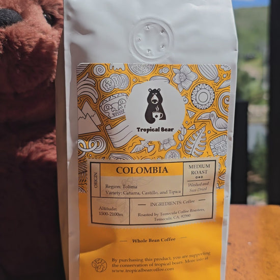 Colombia single origin coffee organic tropical bear 