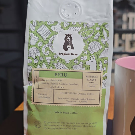 Peru organic coffee single origin coffee tropical bear ordering online