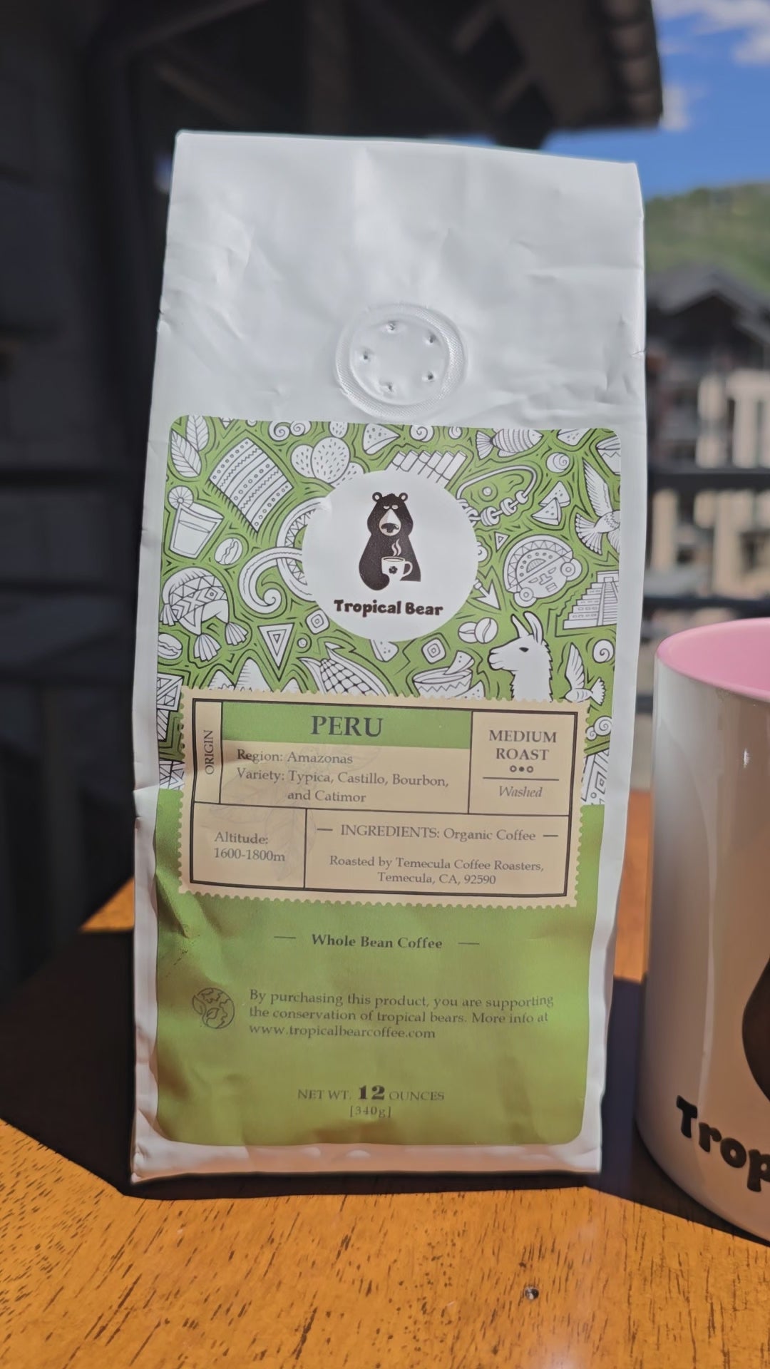 Peru organic coffee single origin coffee tropical bear ordering online